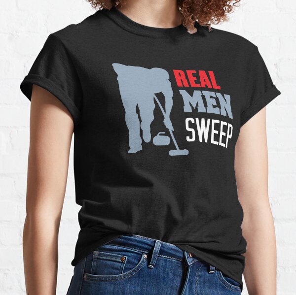 'Real Men Sweep' (Black) Classic T-Shirt