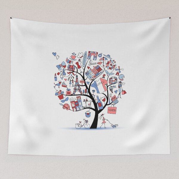 Item preview, I love France, art tree designed and sold by Kudryashka.