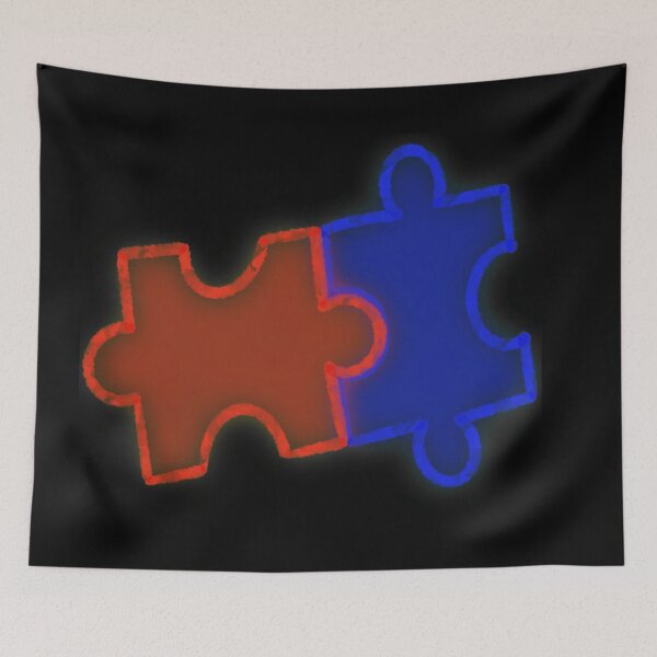 Item preview, AUTISM RED BLUE PUZZLE  designed and sold by GIVENGRACE.ART.