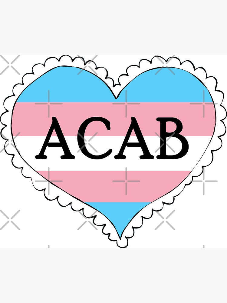 acab trans flag heart by craftordiy