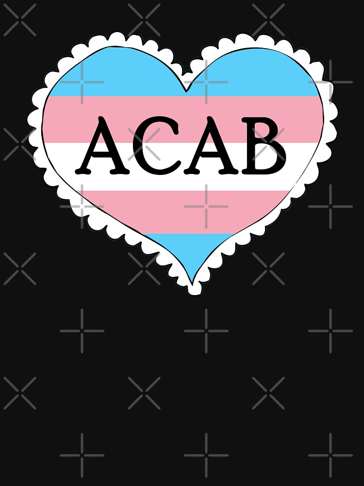 acab trans flag heart by craftordiy