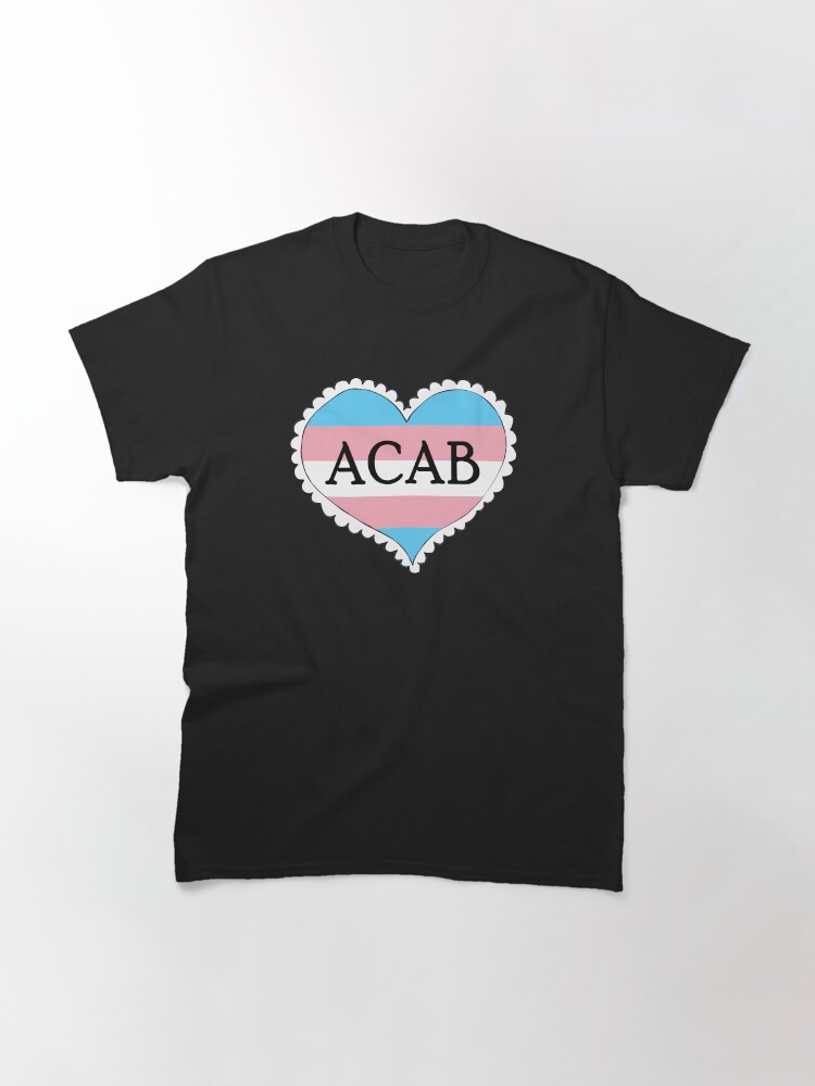 Alternate view of acab trans flag heart Classic T-Shirt