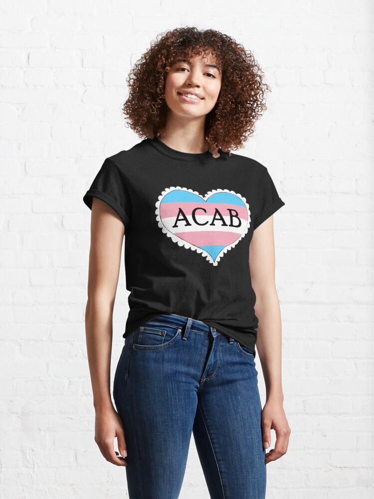 Alternate view of acab trans flag heart Classic T-Shirt