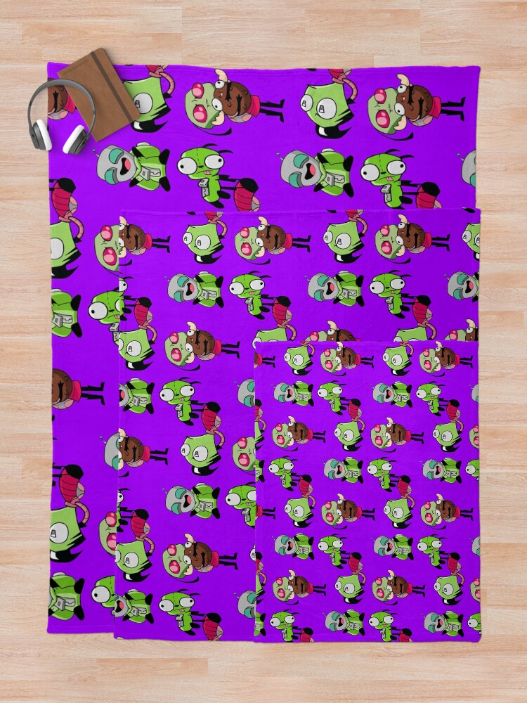 "Invader Zim" Throw Blanket for Sale by VAFoxDesigns Redbubble