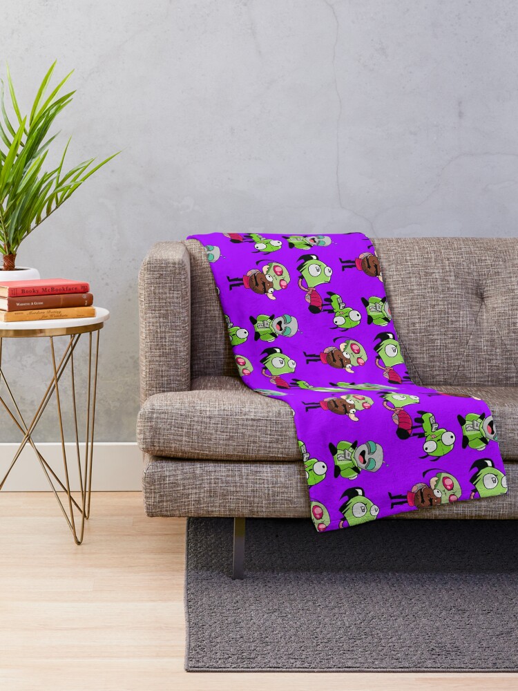 "Invader Zim" Throw Blanket for Sale by VAFoxDesigns Redbubble