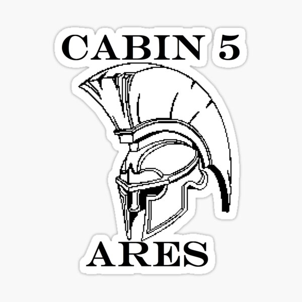 Percy Jackson - Camp Half-Blood - Cabin Five - Ares Sticker for