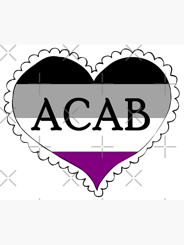 acab asexual flag heart by craftordiy
