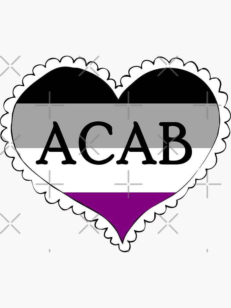 acab asexual flag heart by craftordiy