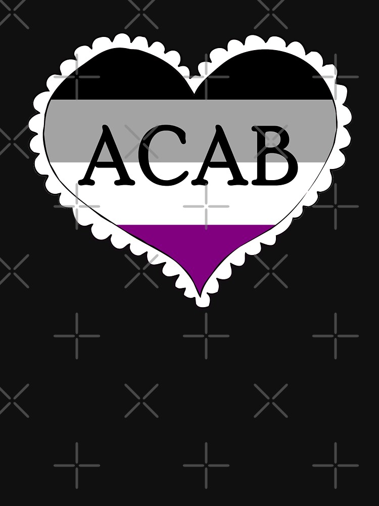 acab asexual flag heart by craftordiy