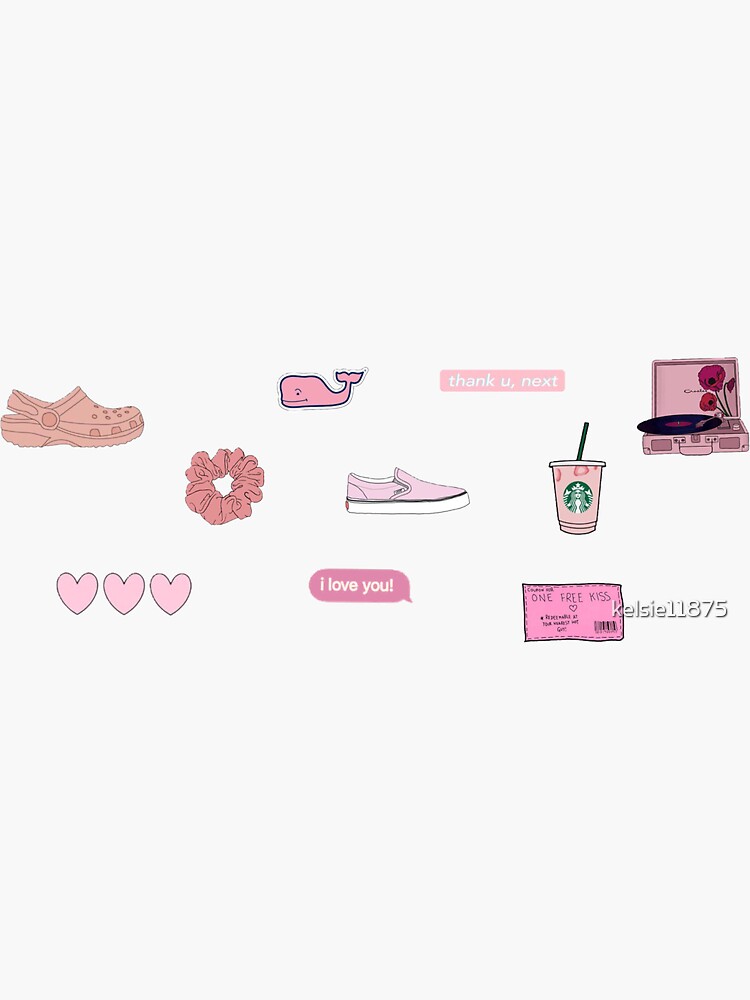 "Pink sticker pack" Sticker for Sale by kelsie11875 | Redbubble