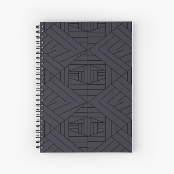 dk graygeometrical pattern Spiral Notebook