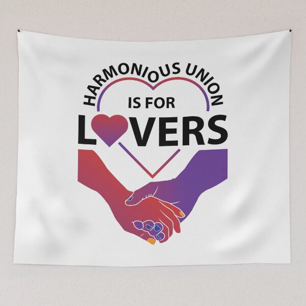 Item preview, Harmonious Union is For Lovers - Black Lettering designed and sold by TFUmerchandise.