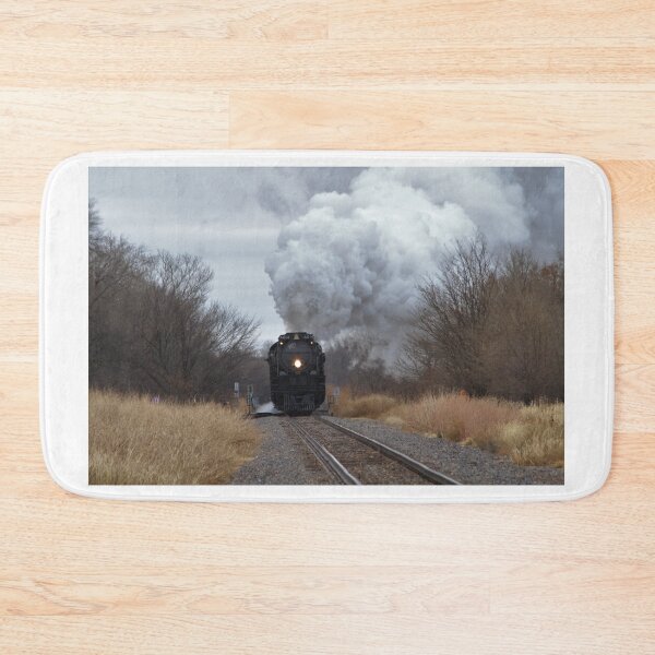 Item preview, Big Boy 4014 with Steam,Smoke and Prairie grass and sky with tree's. designed and sold by ROBERTDBROZEK.