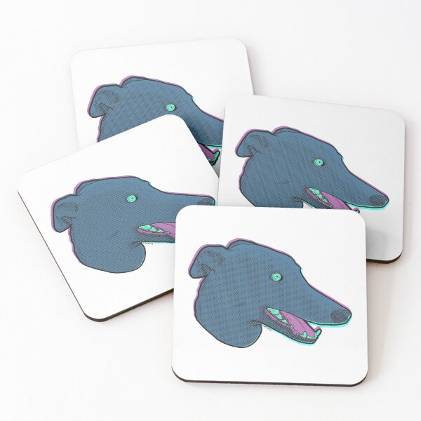 Item preview, Blue halftone greyhound designed and sold by Andre Gascoigne.