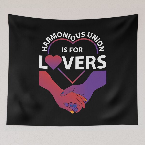 Item preview, Harmonious Union is For Lovers - White Lettering designed and sold by TFUmerchandise.