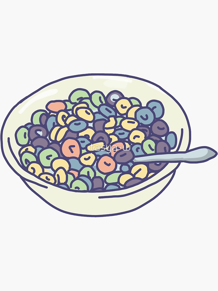 "cereal bowl" Sticker by tasyaw Redbubble