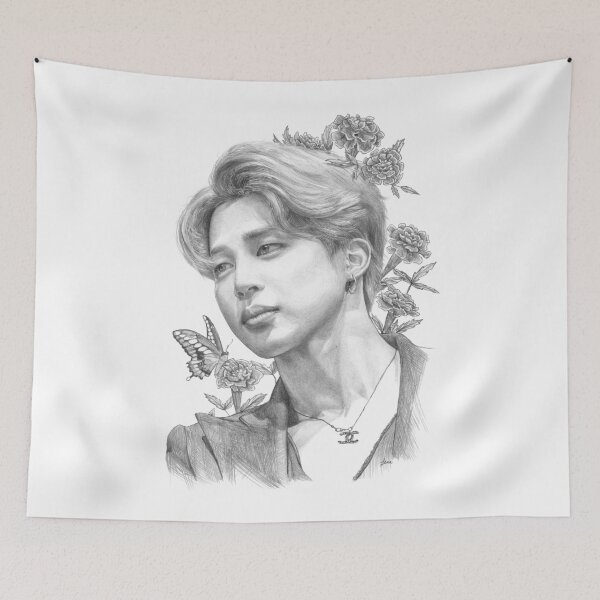 Item preview, Flower Jimin Pencil Art designed and sold by honeybangtann.