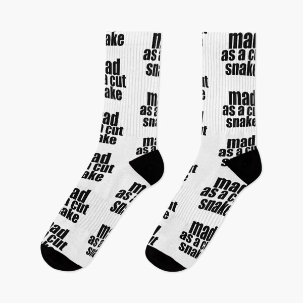 Item preview, Mad as a cut snake - Aussie Slang - black writing designed and sold by dodgerock.