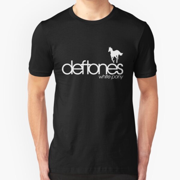 white horse pony deftones tour 2019 2020 horizontal ungumuda Slim Fit T-Shirt
