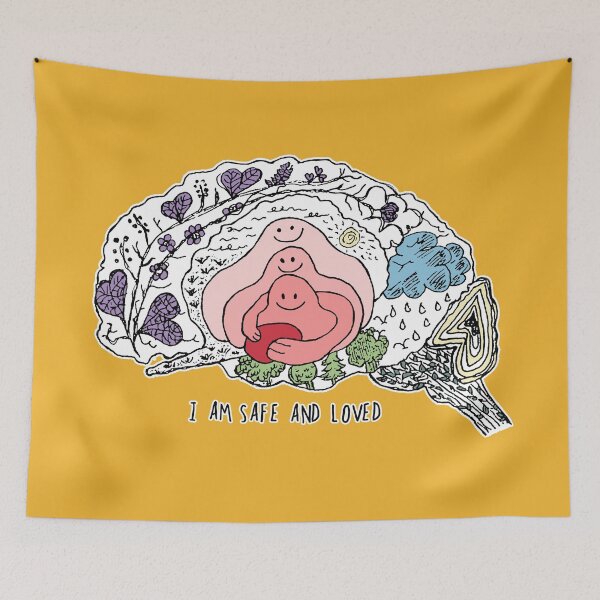 Item preview, I am safe and loved brain designed and sold by bittergodart.