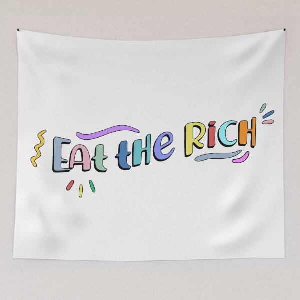 Item preview, eat the rich - retro typography designed and sold by cameronbaba.