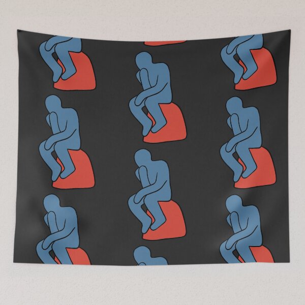 Item preview, Rodin - The Thinker (cartoonish minimal version) - Philosophy Overlord designed and sold by isstgeschichte.