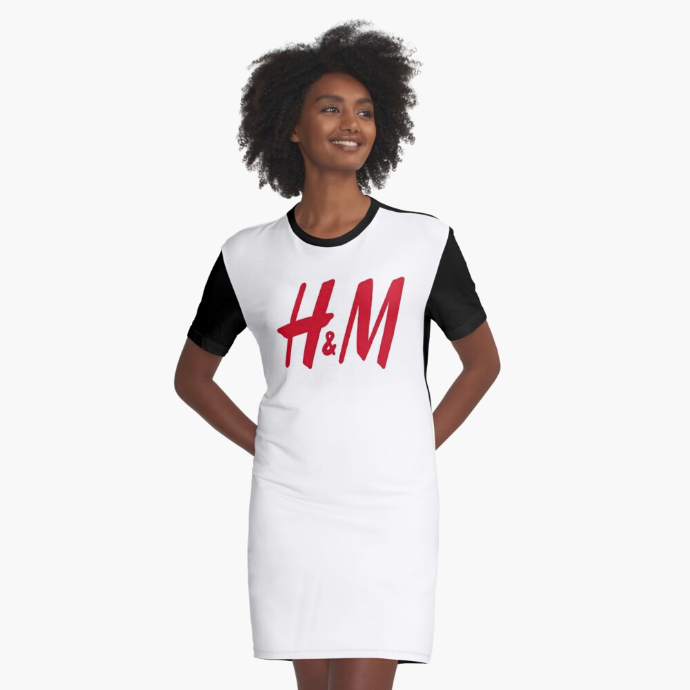 h and m black shirt dress