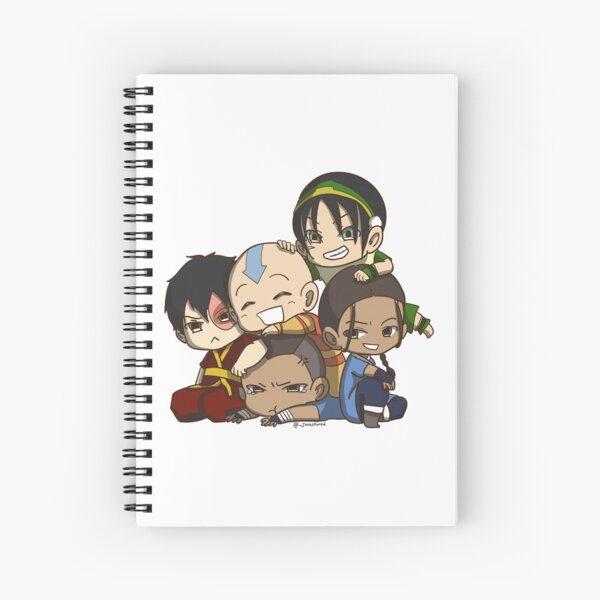 Avatar the Last Airbender Chibi Gaang Sticker Spiral Notebook
