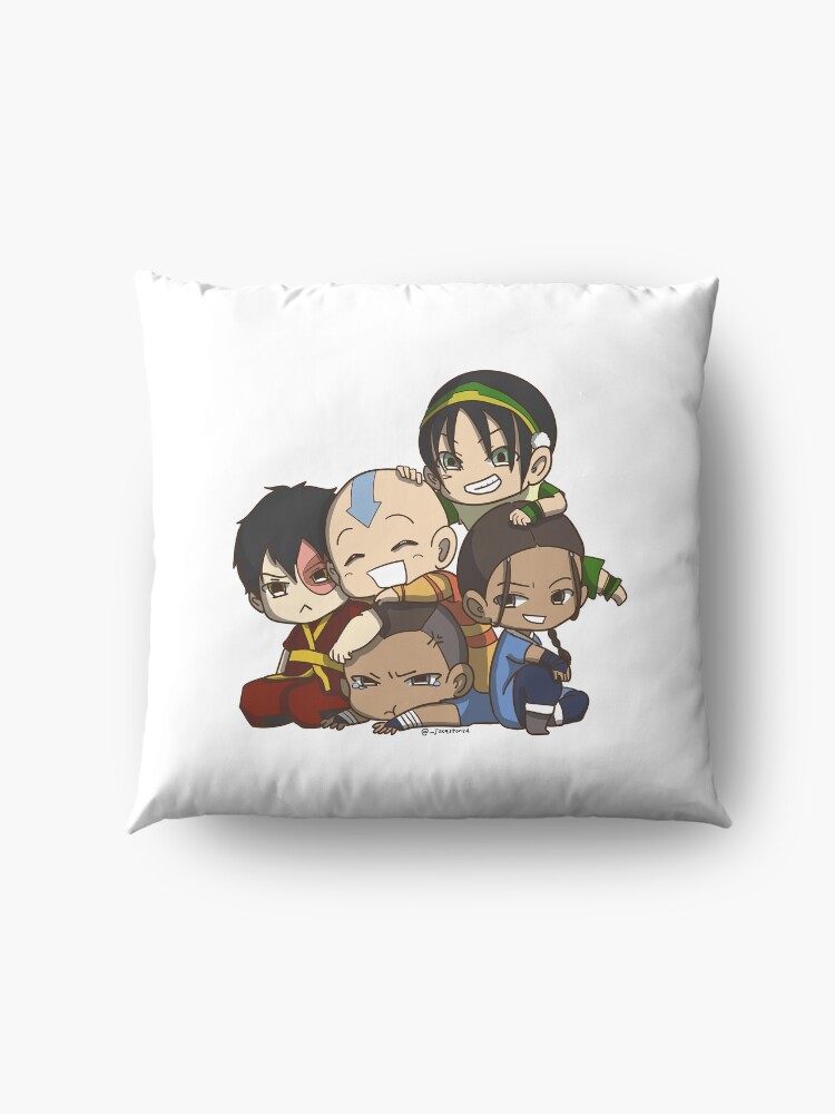 Alternate view of Avatar the Last Airbender Chibi Gaang Sticker Floor Pillow
