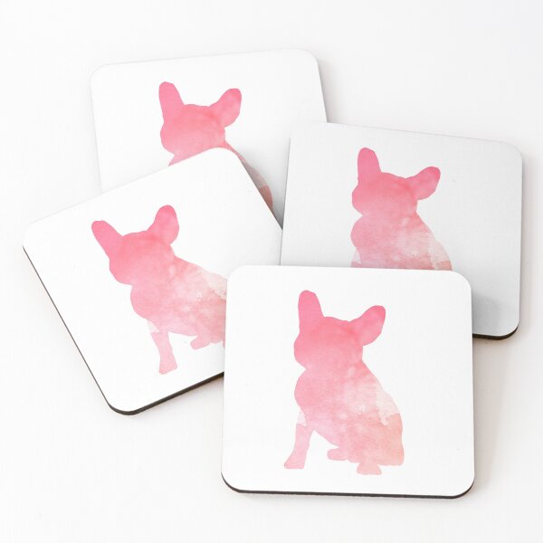 Item preview, Pink French Bulldog aka Frenchie Dog Silhouette designed and sold by TheJollyMarten.