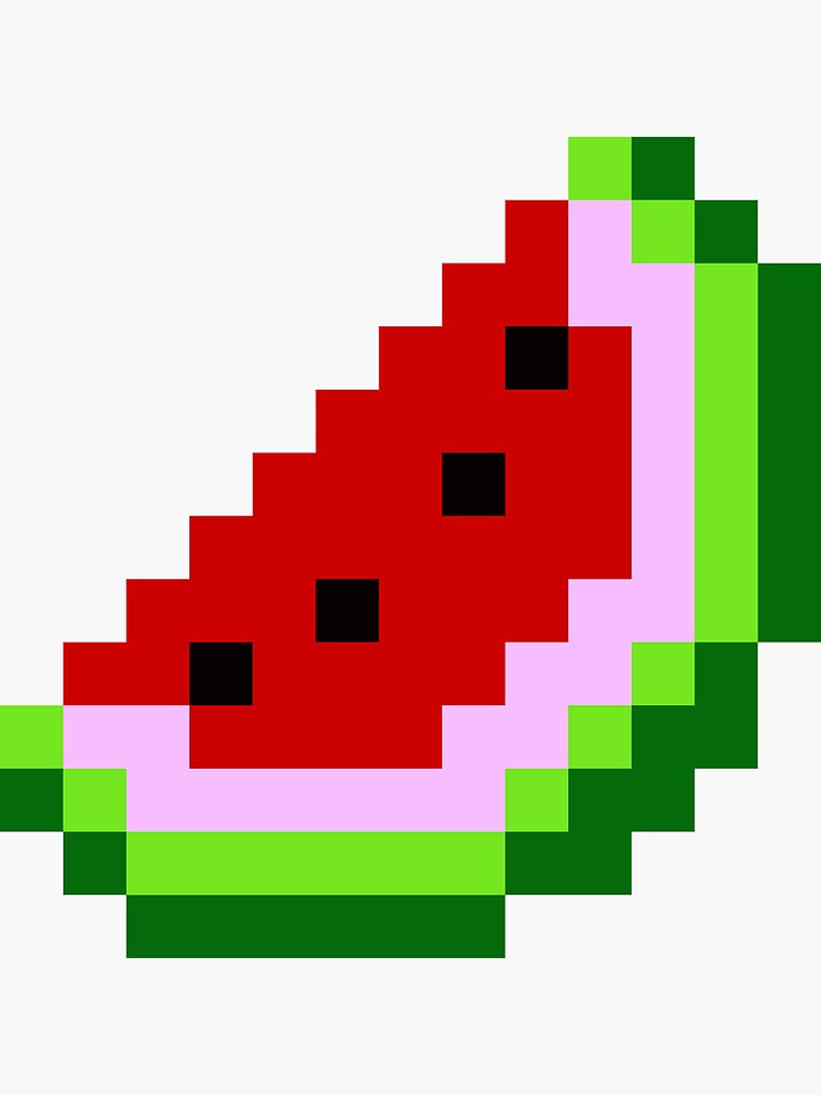 "Pixel art watermelon" Sticker by mimisocute | Redbubble