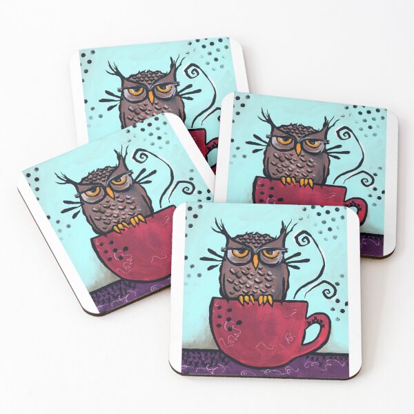 Item preview, Coffee Time Owl designed and sold by AndreaBArtsy.