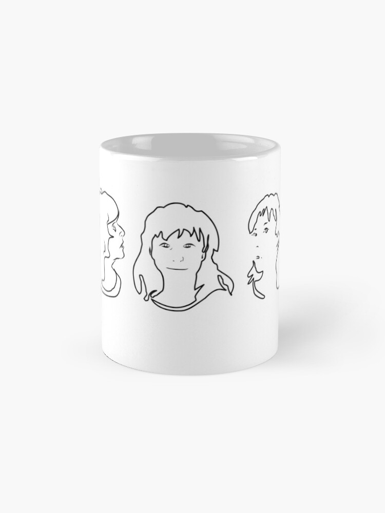 Alternate view of Triptych 3 faces outline (classic mug) Mug
