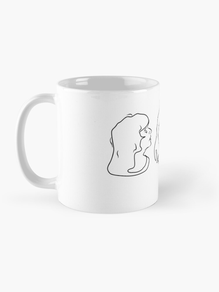Alternate view of Triptych 3 faces outline (classic mug) Mug