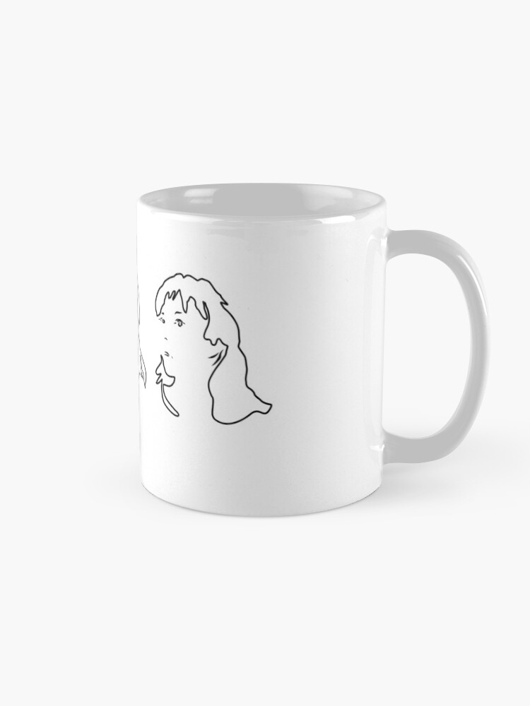 Alternate view of Triptych 3 faces outline (classic mug) Mug