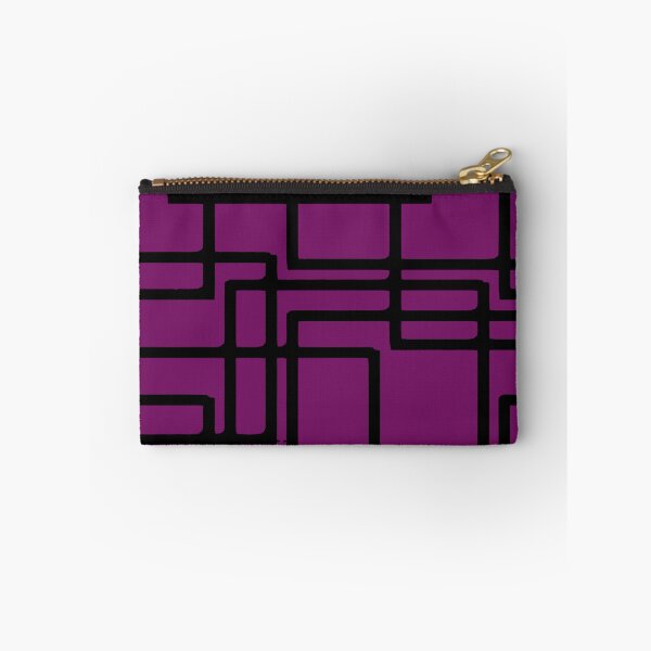 Item preview, Retro Modern Black Rectangles On Deep Pink designed and sold by taiche.