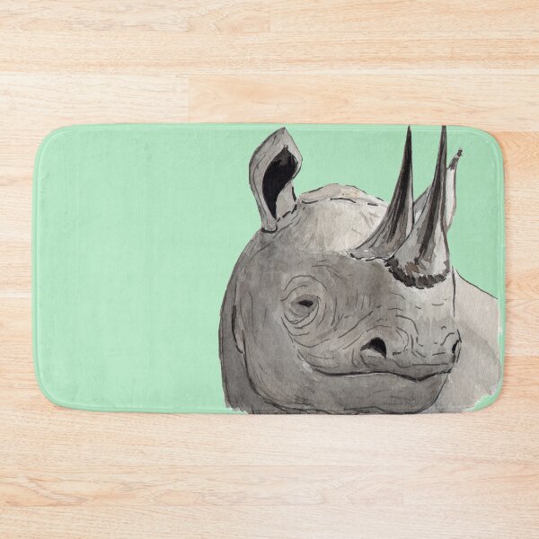 Item preview, WHITE RHINO HEAD designed and sold by BEATRIZ ABAITUA.