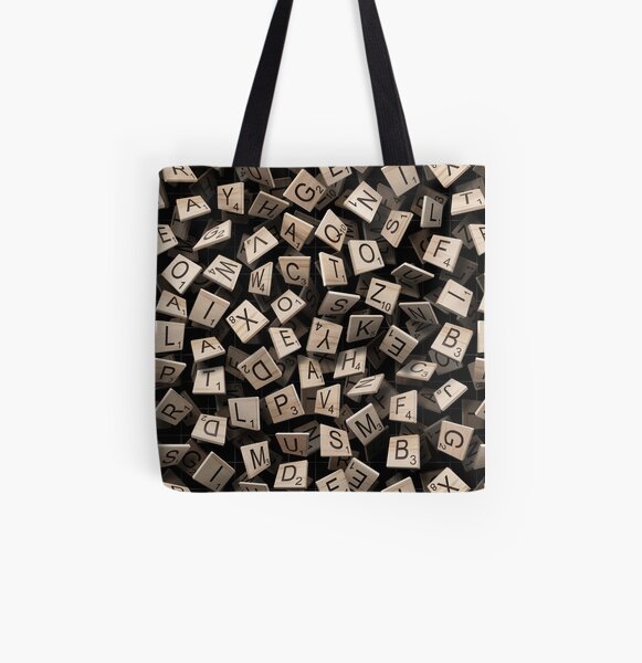 Scrabble Tile Madness All Over Print Tote Bag