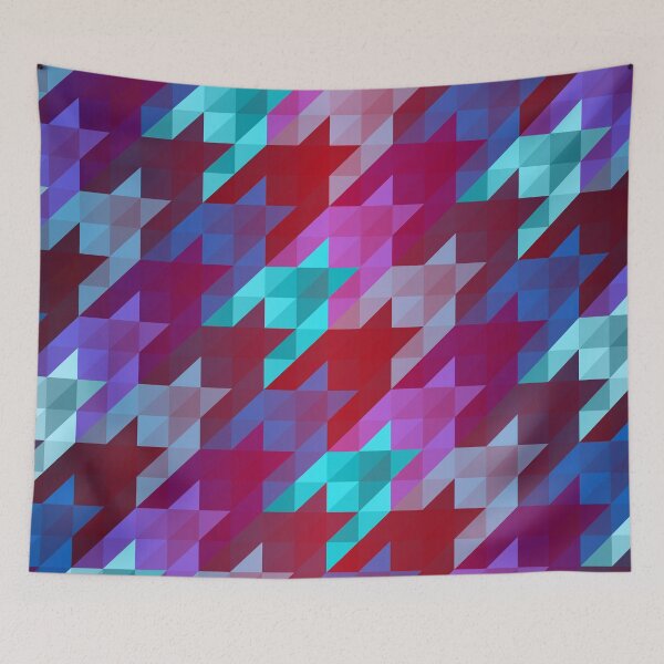 Item preview, gradient origami houndstooth designed and sold by VrijFormaat.