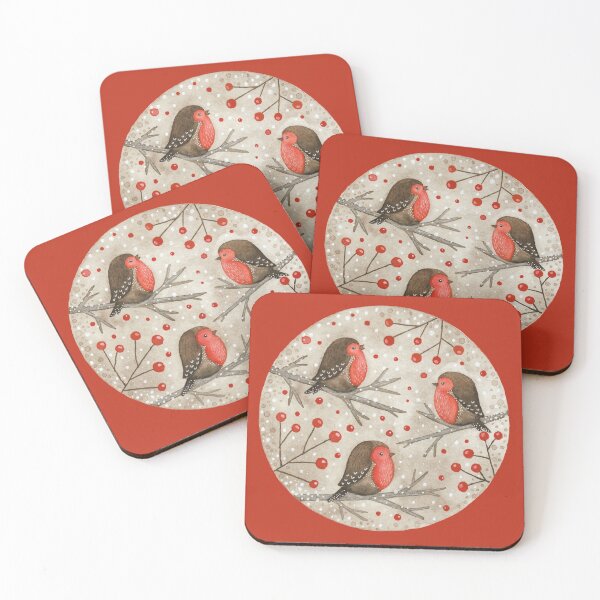 Bird watching Gift Funny Ornitology Nice tits Coasters (Set of 4