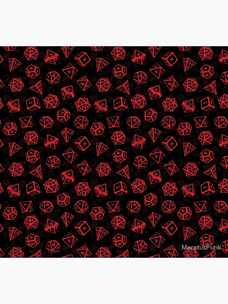 D20 Dice Set Pattern (Red) by MaratusFunk