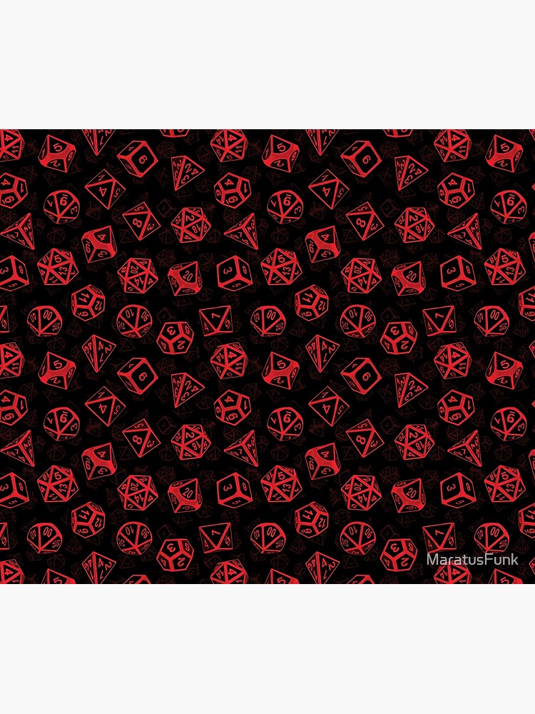 D20 Dice Set Pattern (Red) by MaratusFunk