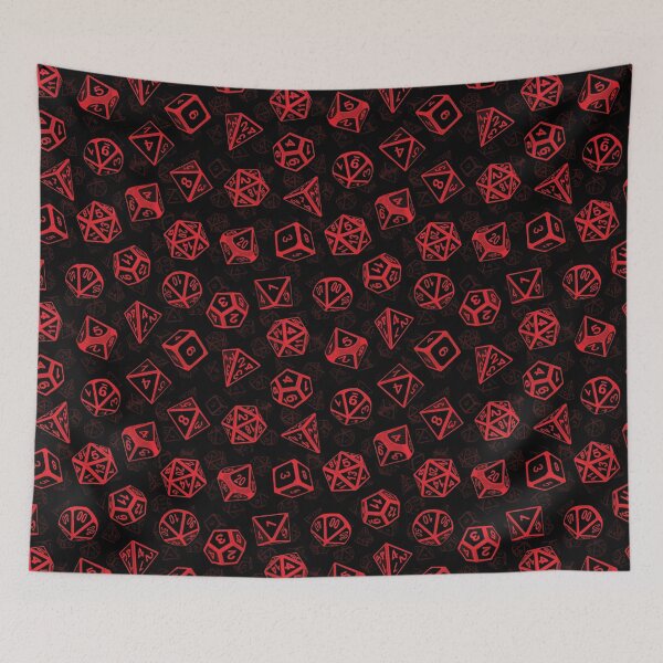 Item preview, D20 Dice Set Pattern (Red) designed and sold by MaratusFunk.