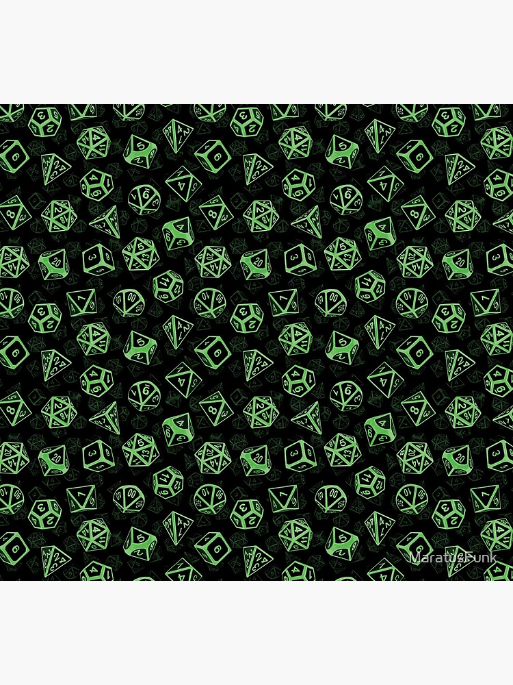 D20 Dice Set Pattern (Green) by MaratusFunk