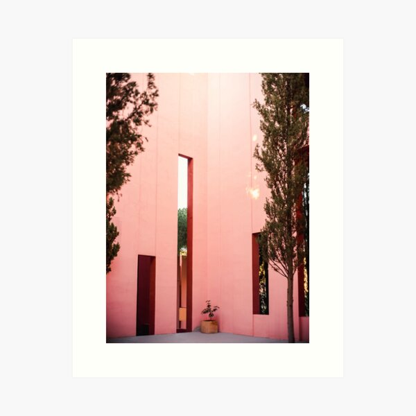 Pink walls | Muralla Roja fine art photography print | pastel colored photo art Art Print