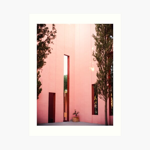 Pink walls | Muralla Roja fine art photography print | pastel colored photo art Art Print