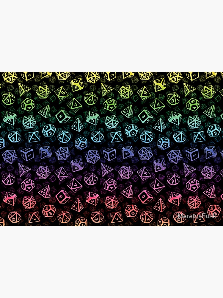 D20 Dice Set Pattern (Rainbow) by MaratusFunk