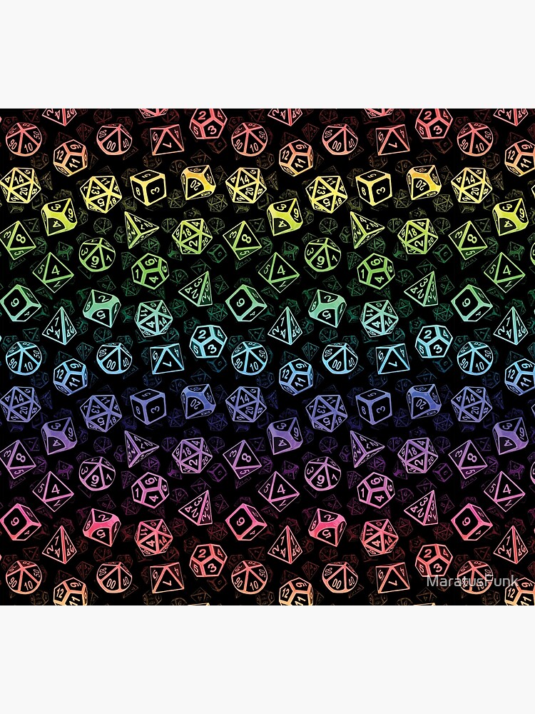 D20 Dice Set Pattern (Rainbow) by MaratusFunk