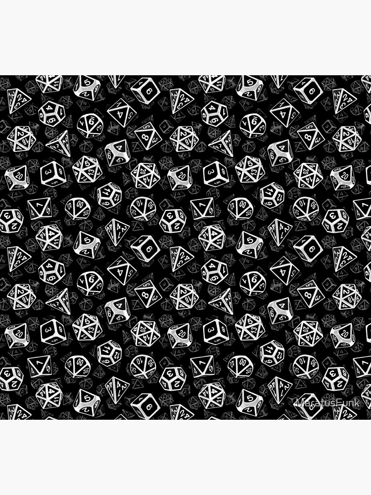 D20 Dice Set Pattern (White) by MaratusFunk