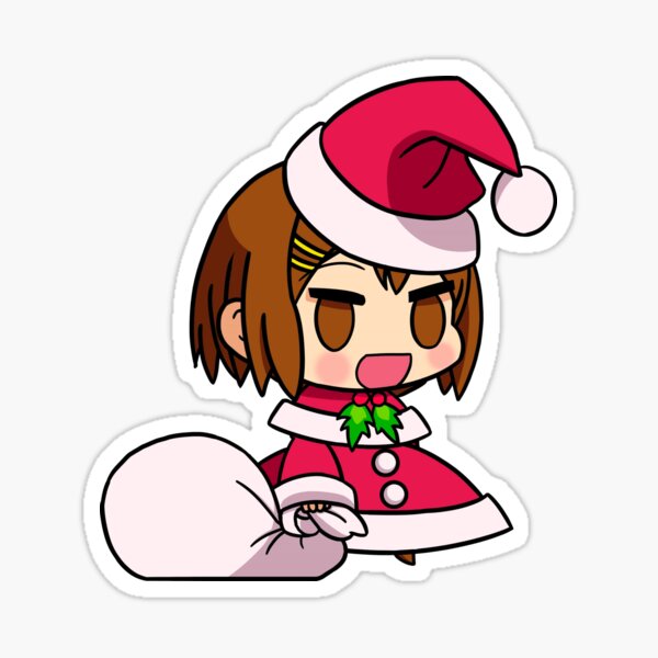 Padoru Yui K On Christmas Sticker By Tsumango Redbubble